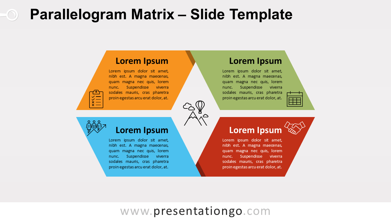 Free Parallelogram Matrix for PowerPoint and Google Slides