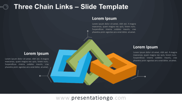 Three Chain Links Infographic for PowerPoint and Google Slides Free Three Chain Links Infographic for PowerPoint and Google Slides