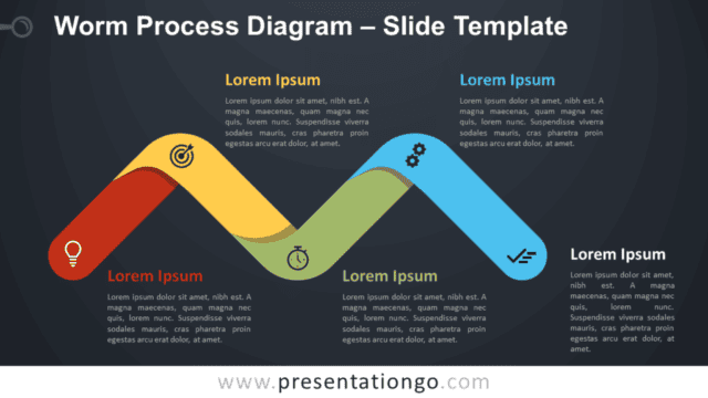 Free Worm Process Diagram Infographic for PowerPoint and Google Slides