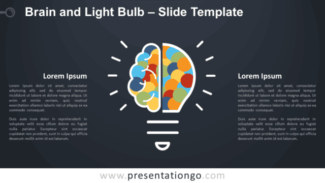 Brain Light Bulb Infographic for PowerPoint and Google Slides Free Brain Light Bulb Infographic for PowerPoint and Google Slides