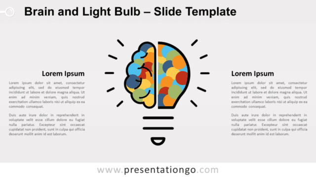 Brain Light Bulb for PowerPoint and Google Slides Free Brain Light Bulb for PowerPoint and Google Slides