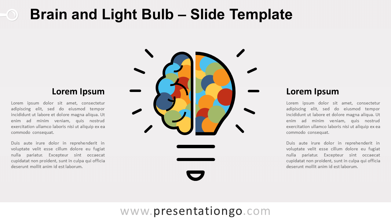 Free Brain Light Bulb for PowerPoint and Google Slides