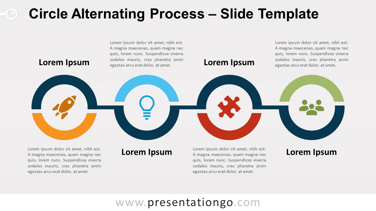 Free Circle Alternating Process for PowerPoint and Google Slides