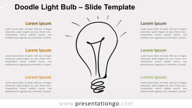 Free Doodle Light Bulb for PowerPoint and Google Slides