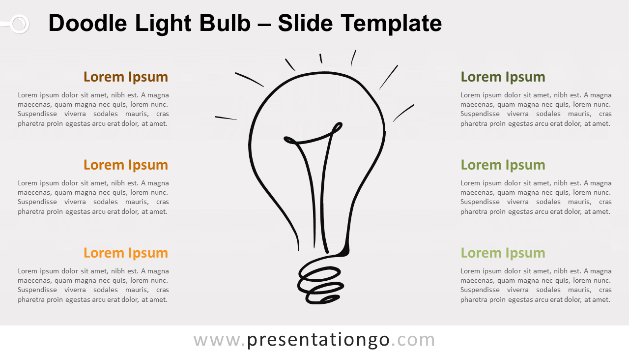 Free Doodle Light Bulb for PowerPoint and Google Slides