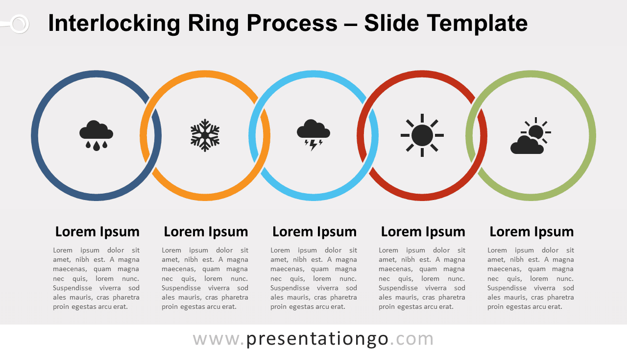 Free Interlocking Ring Process for PowerPoint and Google Slides