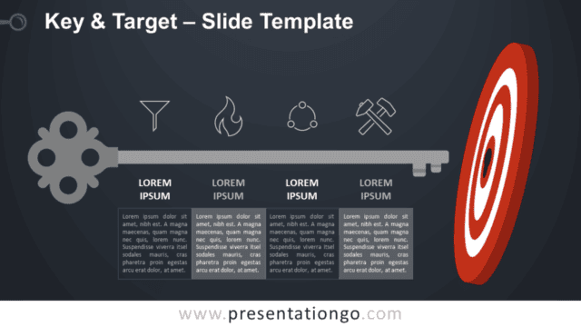 Key and Target Diagram for PowerPoint and Google Slides Free Key and Target Diagram for PowerPoint and Google Slides