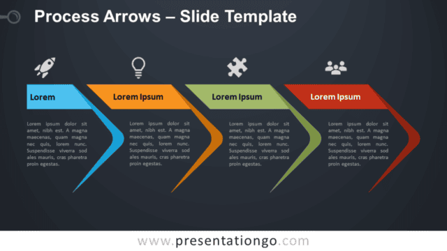 Process Arrows Diagram for PowerPoint and Google Slides Free Process Arrows Diagram for PowerPoint and Google Slides