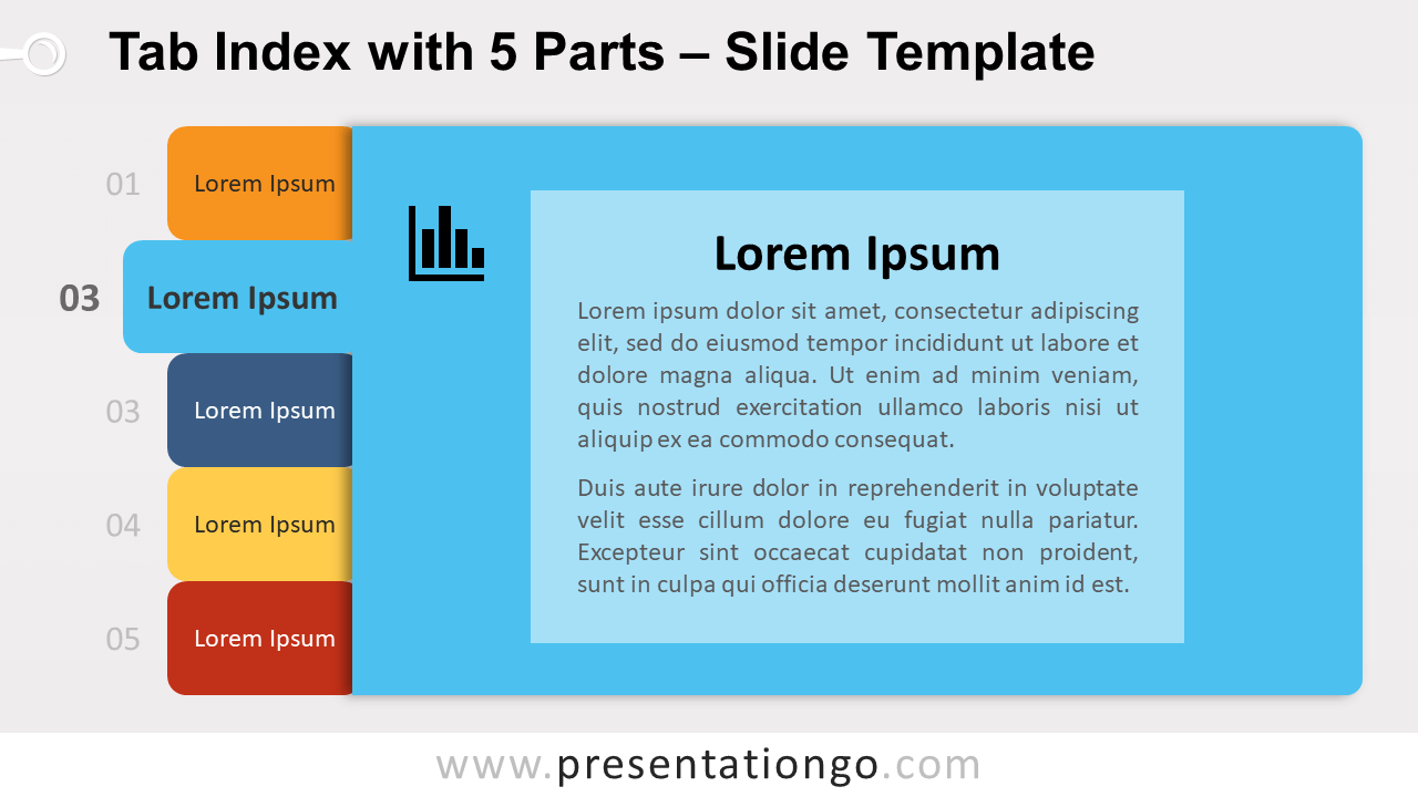 Free Tab Index with 5 parts for PowerPoint and Google Slides