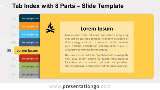 Tab Index Text Table for PowerPoint and Google Slides Free Tab Index Text Table for PowerPoint and Google Slides