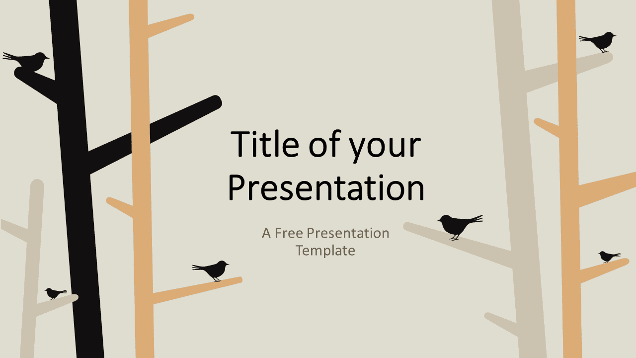 Free Birds Template for Google Slides - Cover Slide