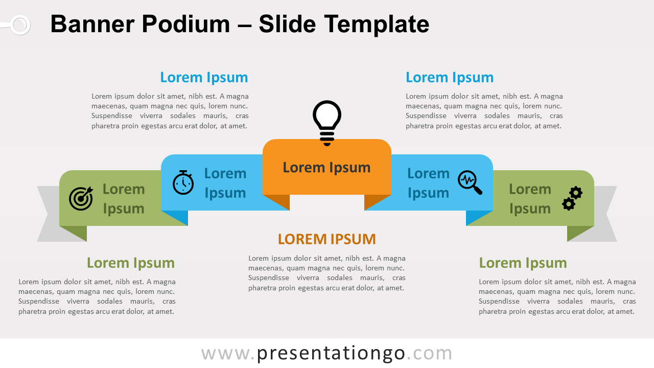 Free Banner Podium for PowerPoint and Google Slides