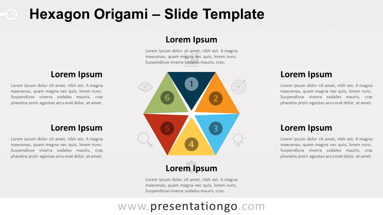 Free Hexagon Origami for PowerPoint and Google Slides