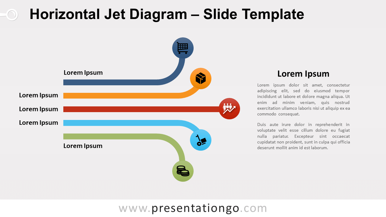 Free Horizontal Jet Diagram for PowerPoint and Google Slides