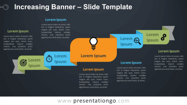Increasing Banner Diagram for PowerPoint and Google Slides Free Increasing Banner Diagram for PowerPoint and Google Slides