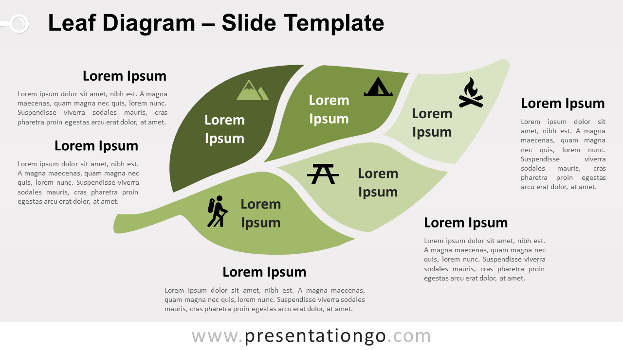 Free Leaf Diagram for PowerPoint and Google Slides