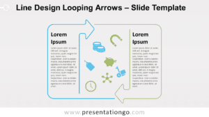 Free Line Design Looping Arrows for PowerPoint and Google Slides