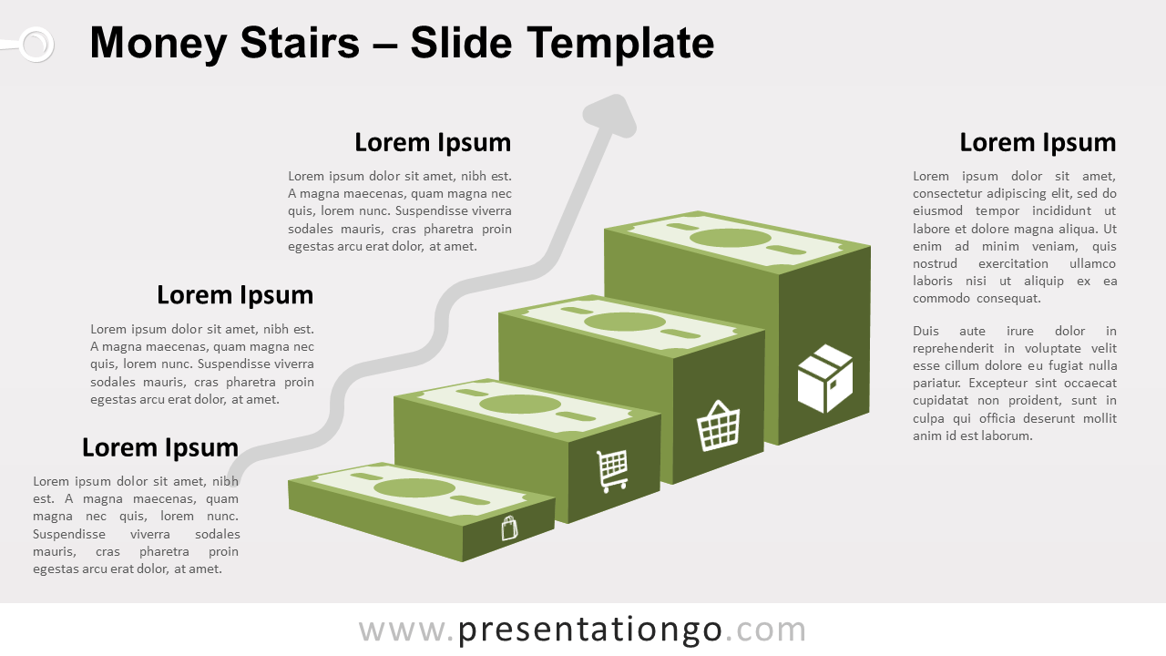 Free Money Stairs for PowerPoint and Google Slides