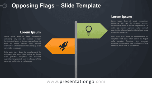Opposing Flags Infographic for PowerPoint and Google Slides Free Opposing Flags Infographic for PowerPoint and Google Slides