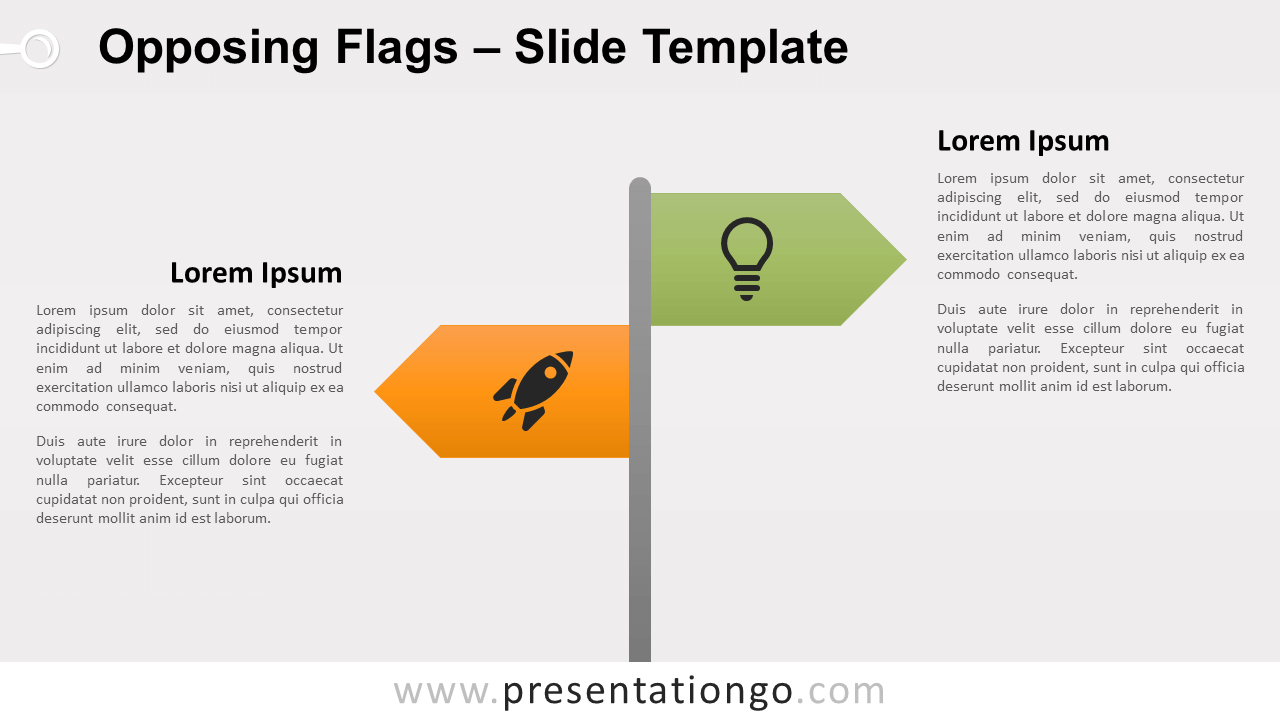 Free Opposing Flags for PowerPoint and Google Slides