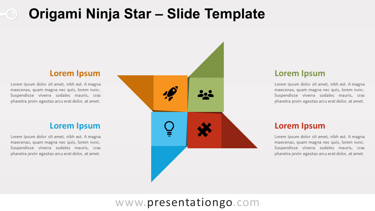 Free Origami Ninja Star for PowerPoint and Google Slides