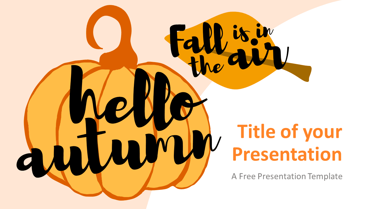 Free Fall Template for Google Slides - Cover Slide