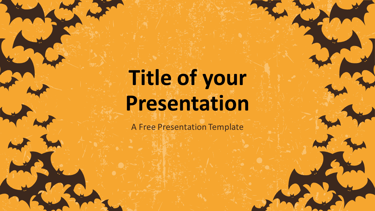 Free SPOOKY Template for Google Slides - Cover Slide