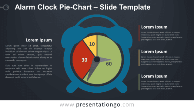 Alarm Clock Pie-Chart Infographic for PowerPoint and Google Slides Free Alarm Clock Pie-Chart Infographic for PowerPoint and Google Slides