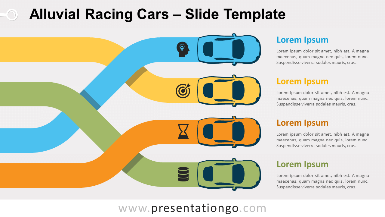 Free Alluvial Racing Cars for PowerPoint and Google Slides