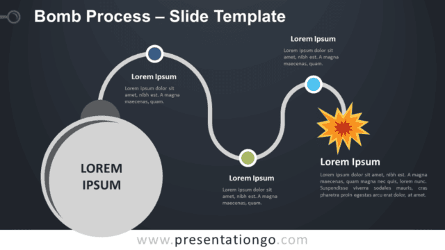 Bomb Process Infographic for PowerPoint and Google Slides Free Bomb Process Infographic for PowerPoint and Google Slides