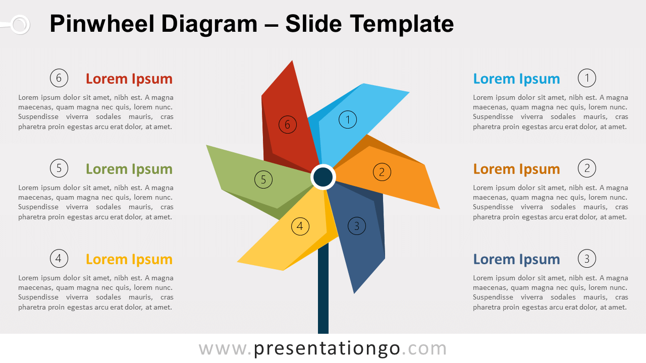 Free Pinwheel Diagram for PowerPoint and Google Slides