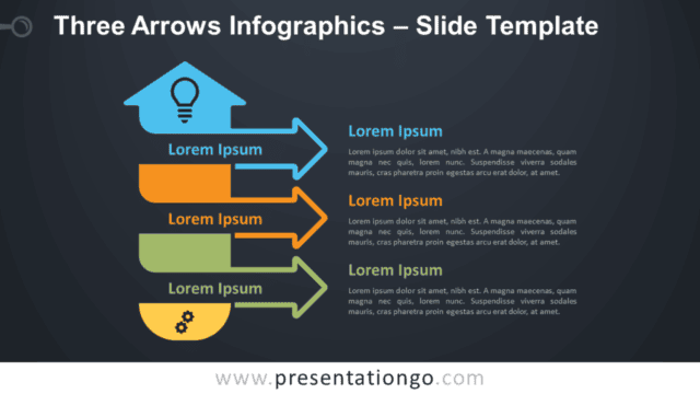 Free Three Arrows Infographics Diagram for PowerPoint and Google Slides