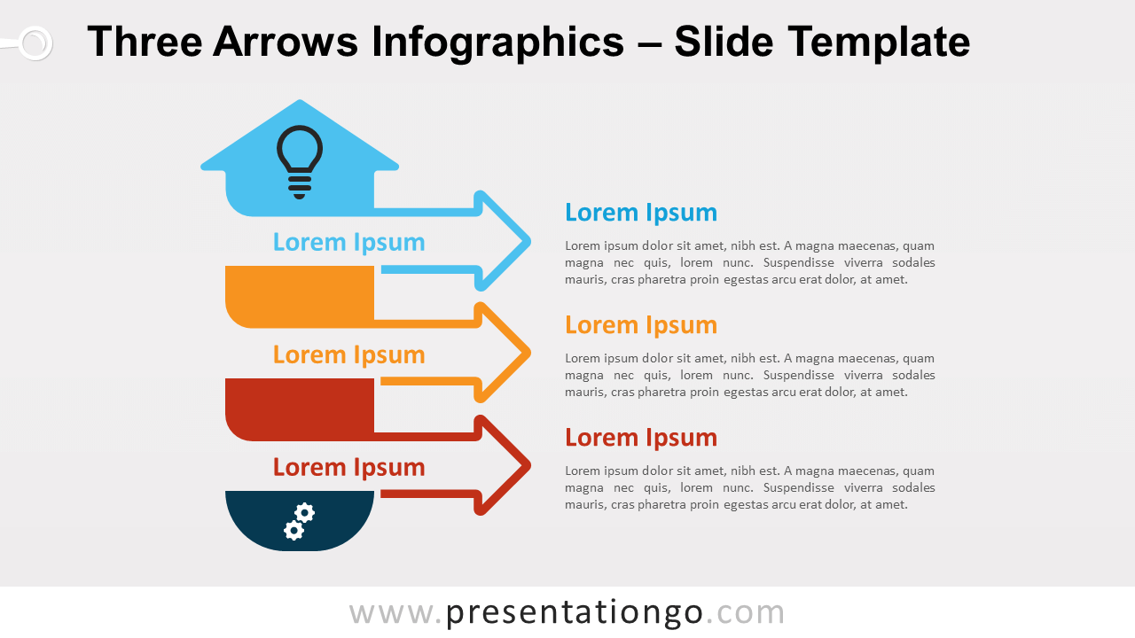 Free Three Arrows Infographics for PowerPoint and Google Slides