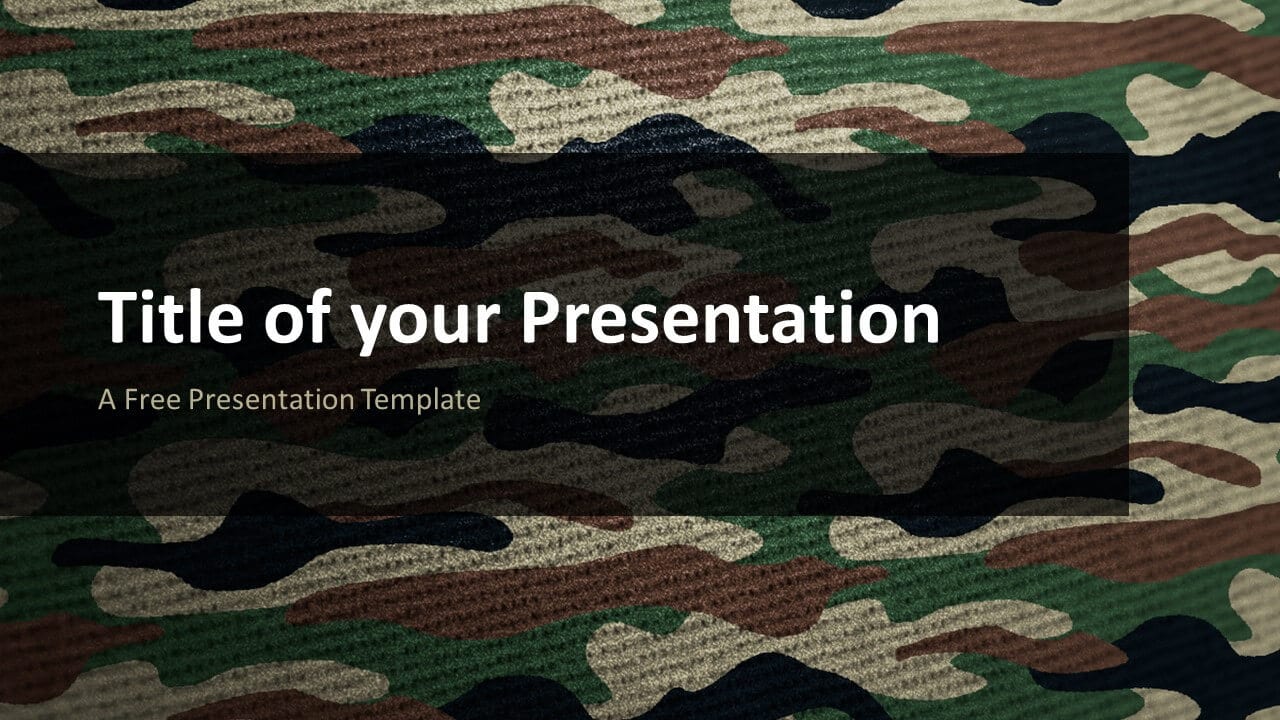Free CAMO Template for Google Slides - Cover Slide