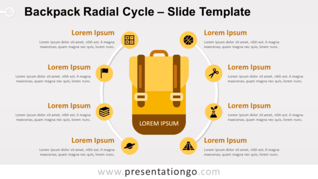 Free Backpack Radial Cycle for PowerPoint and Google Slides