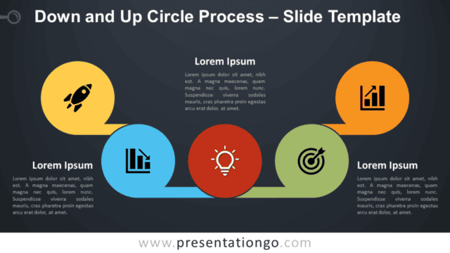Down and Up Circle Process Diagram for PowerPoint and Google Slides Free Down and Up Circle Process Diagram for PowerPoint and Google Slides