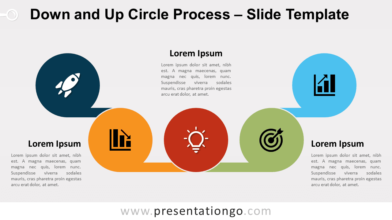 Free Down and Up Circle Process for PowerPoint and Google Slides