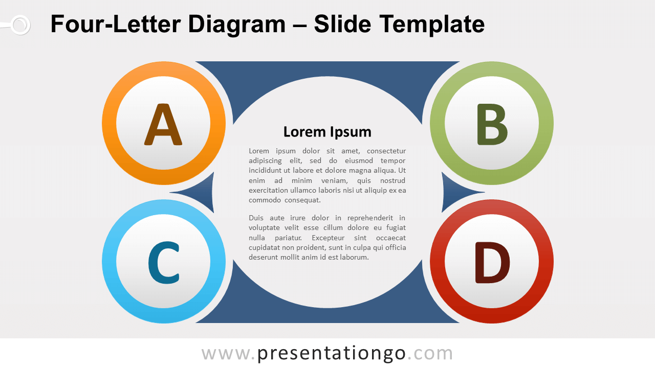Free Four-Letter Diagram for PowerPoint and Google Slides