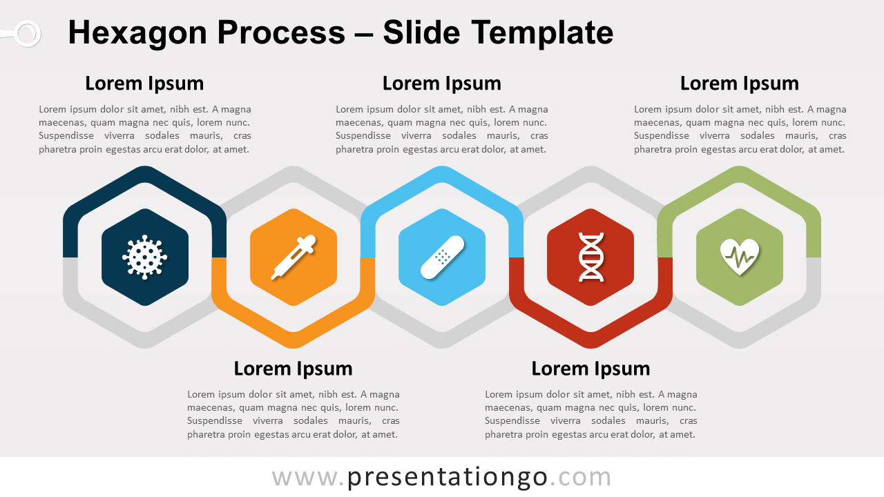 Free Hexagon Process for PowerPoint and Google Slides