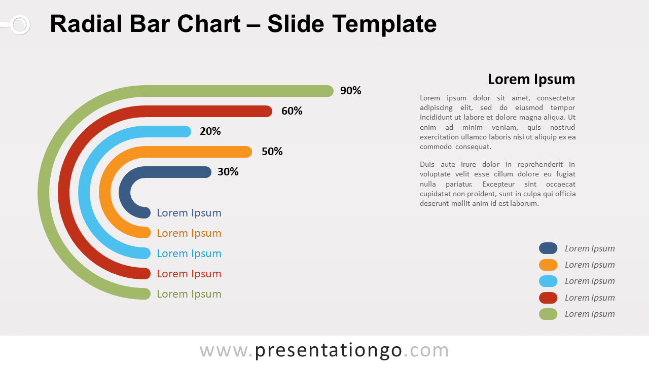 Free Radial Bar Chart for PowerPoint and Google Slides