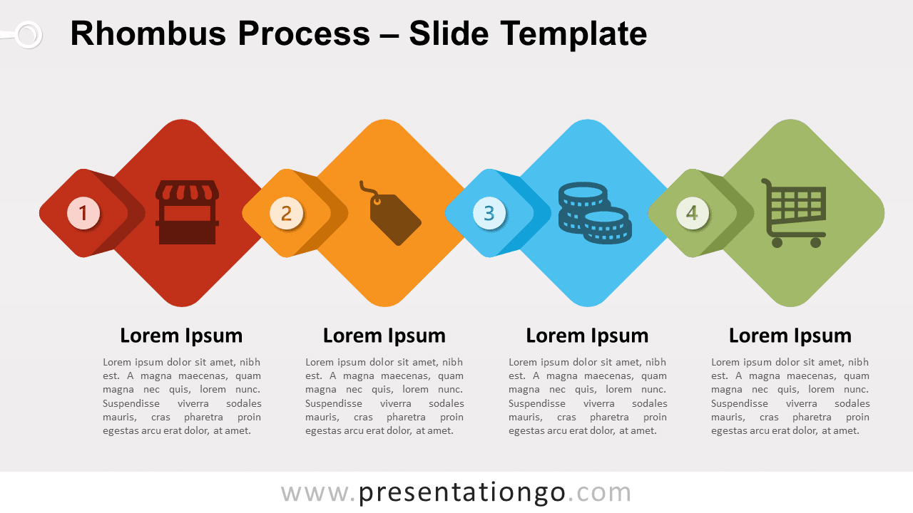 Free Rhombus Process for PowerPoint and Google Slides