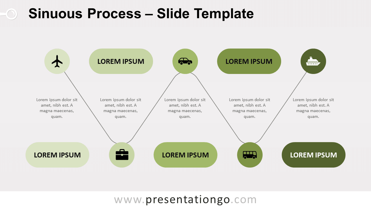 Free Sinuous Process for PowerPoint and Google Slides