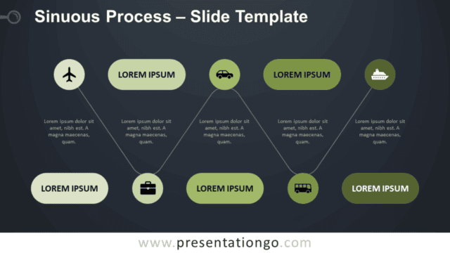 Free Sinuous Process Template for PowerPoint and Google Slides