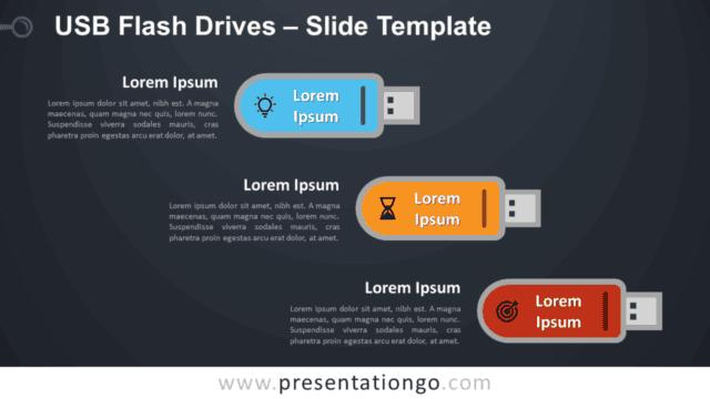 Free USB Flash Drives Infographic for PowerPoint and Google Slides
