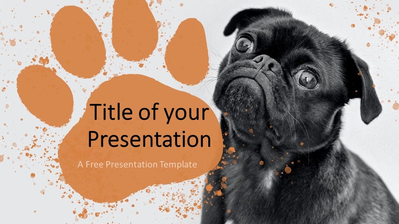 Free Pets Template for Google Slides - Cover Slide
