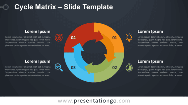 Cycle Matrix Diagram for PowerPoint and Google Slides Free Cycle Matrix Diagram for PowerPoint and Google Slides