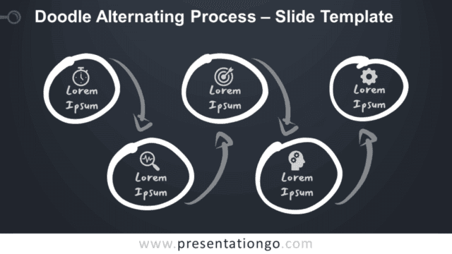 Free Doodle Alternating Process Infographic for PowerPoint and Google Slides