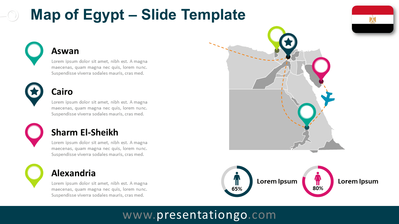 Free Egypt Map for PowerPoint and Google Slides