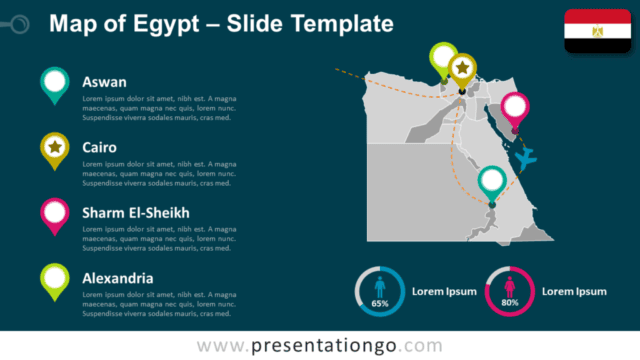 Free Egypt Map Template for PowerPoint and Google Slides