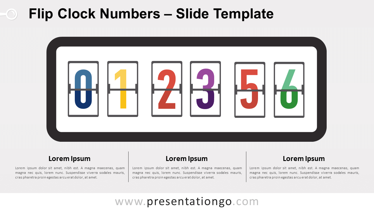 Free Flip Clock Numbers for PowerPoint and Google Slides